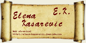 Elena Kašarević vizit kartica